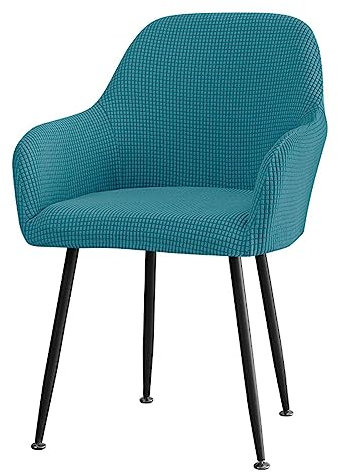CLGTY Stuhlhussen Mit Armlehne Stretch, Weich Stuhlhussen Abnehmbar Bürostuhl Bezug Waschbar Hussen Für Stühle Für Esszimmer-blau-B-1 Stück