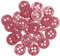 AERZETIX - C67917-25er-Pack runde Nähknöpfe Ø11.5x2 mm 4 löchern 18L L18 mit rand - farbe magenta - aus kunststoff - öffnung 1.8 mm - kurzwaren nähen kleidung dekoration