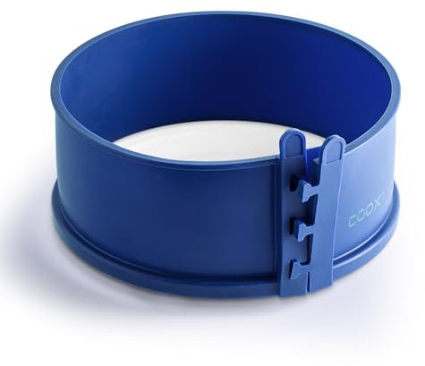 coox Molde desmontable con base de porcelana de 18 cm en azul, hornear perfectamente y servir y cortar directamente en la placa de porcelana