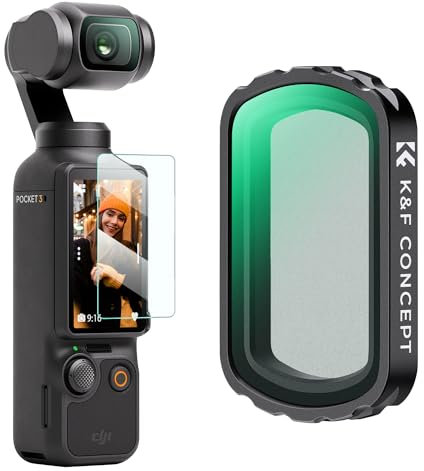 K&F Concept Black Diffusion 1/4 Filter for DJI Osmo Pocket 3, Creative Filter Beauty Soft Mist Effect Filters for DJI Osmo Pocket 3 Creator Combo Camera