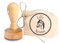 Dekolando Pferd Stempel personalisiert Kinder - mit persönlichem Namen - Kinderstempel Namensstempel Motivstempel Holzstempel Ø 24 mm - Stempelkissen optional (Pferd)