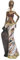 Tissting Afrikanische Deko Kunst Figur mit Hoher Vase, 32cm Harz Tribal Lady Statue Handgefertigt Afrika Weibliche Schlagzeuger Skulptur für Schreibtische Dekoration, Sammlung Geschenke(#1)