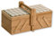 FSC Nähbox/Materialbox - Ausklappbar - Ausgestattet mit Nadelkissen - Größe: 29 x 16.5 x 17 Cm.