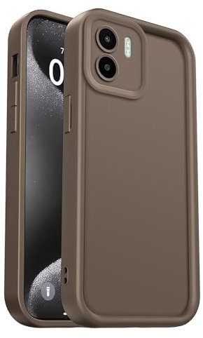 PanXCase Coque pour Xiaomi Redmi A1 4G / Redmi A2 4G - Étui Silicone Souple Fine Légère Elegant Désign, Protection Caméra Antichoc Anti-Rayures Mince Housse (Brun)