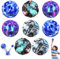 Wenosda Moon Ball, 7cm Bouncing Ball, 8 StüCk Jump Ball, Planet Bouncing Balls, Jumps Rubber Ball Geschenk FüR Kinder zufällige Tarnfarben