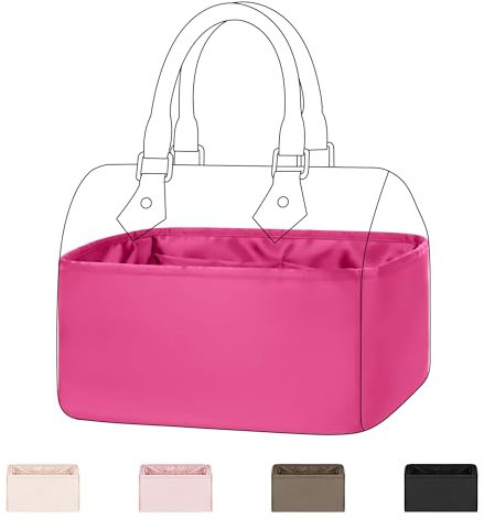 DGAZ Bag Organizer, Seide Taschen Organisator für Speedy Nano/20/25/30/35/40/45 Tasche, Leicht Handtasche Organizer Einsatz (Framboise, Speedy 25)