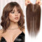 HAIRCUBE Haartopper für Frauen Top Haarteile 100% echtes menschliches Haar mit Pony Menschenhaartopper mit Schweizer Spitzenbasis handgebundenes Haar verlieren/dünnen graues Haar 14 Zoll Dunkelbraun