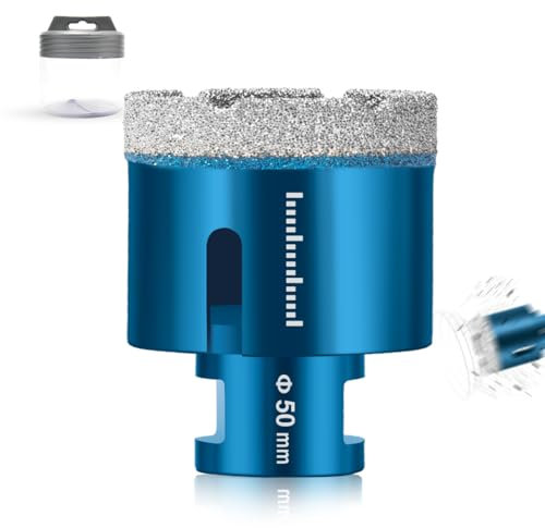 Fliesenbohrer 50mm x M14 Diamantbohrer Glasbohrer Fliesen Diamant Feinsteinzeug Bohrer für Keramik Granit Glas Porzellan Winkelschleifer