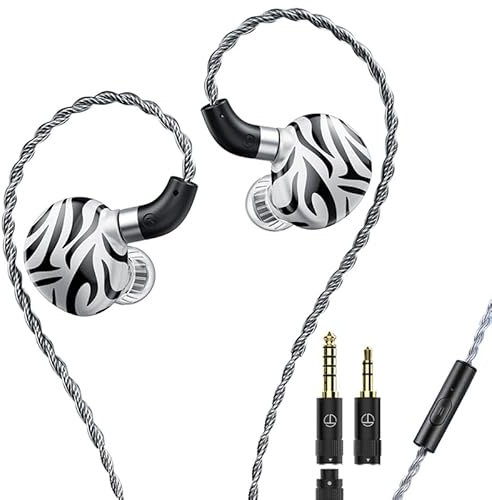 Fanmusic TRN White Tiger Hybrid Dual Dynamic Driver + Planar Membran 0,78 2-poliger Kopfhörer (mit Mikrofon)