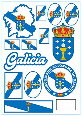 Daged Galicia - Pegatinas para tarjetas de España, pegatinas de viaje para coche, moto, motero, bandera decorativa AK