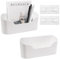 2 Pcs Cabinet Door Organiser with 2 Adhesive Pad, Under Sink Plastic Organizer, No Drilling File Holder for Mail Magazine, Self Adhesive Wall Mounted Storage Box for Bathroom, Pantry, Office, Kitchen