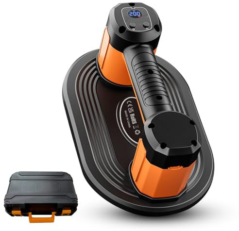 Elektrische Vakuumheber mit Ladeanschluss vom Typ C, Elektrische Vakuum Saugheber für Fliesen Glas, Glassauger Fliesenheber, Traglast über 200 kg, Plattenheber für Rauen und Glatten Oberflächen