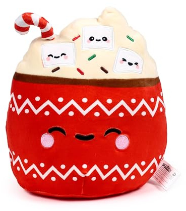 Puckator Weiches Plüschkissen – Aspen die heiße Schokolade Kawaii – Foodiemals Squidglys