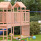 Lechnical Play Tower with Rockwall 53x110.5x214 cm Solid Wood Douglas,Outdoor Kids Playhouse,Play Tower,Playground Equipment-826551