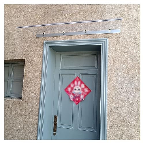 Tenda da sole trasparente in policarbonato per porte e finestre, copertura antivento, per esterni, protezione per veranda (40 x 100 cm)