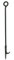 ADEPTNA Heavy-Duty Black Cast-Iron Fire Poker – 45cm (17.7”) Fireside Coal Poker for Fireplaces, Wood Burners, Stoves, Campfires & Fire Pits – Durable, Sturdy, Satin Black Finish with Loop Handle for