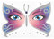 Oblique Unique Sticker Set Schmetterling für Gesicht Tiergesicht Aufkleber für Fasching Karneval Geburtstag Kinder Motto Party Halloween