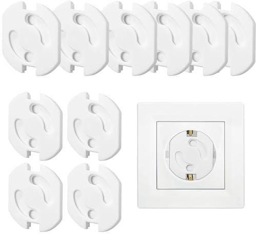 10 Piezas Protectores de Enchufes para Bebés,Tapas de Seguridad Infantil para Enchufes,Cubre Enchufes para Bebes,Protección para el Hogar, Tapas Enchufables para Seguridad Bebé
