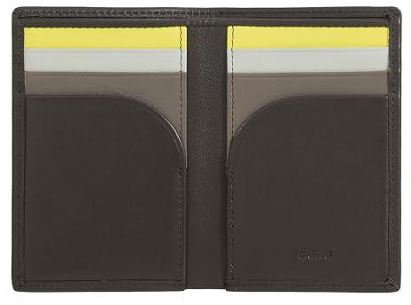 DUDU Herren Portemonnaie aus Leder, kompaktes, schmales Portemonnaie für Herren mit Kreditkartenfach, Bargeldfach, Münzfach mit Reißverschluss, mit RFID-Schutz Coffee Brown