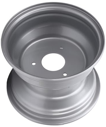 18X 9,50-8 ATV Radfelge Hochfeste Aluminium Legierung Radlager Nabe Radnabe Vorne 8 Zoll Rad Felgen Nabe für Go Karts Wagen Silber (Drei Loch (Lochabstand: 78 mm / 3.07in))