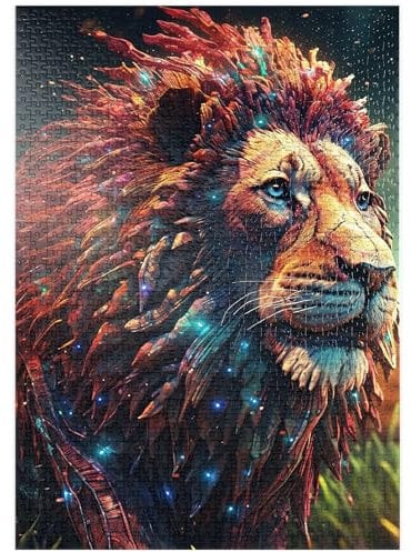 MyPuzzle Majestätischer kybernetischer Löwe - Premium 1000 Teile Puzzle - MyPuzzle Sonderkollektion von Puzzle Galaxy