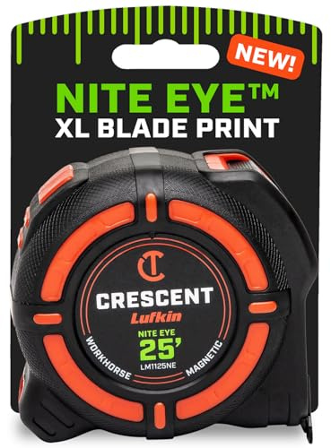 Crescent Lufkin 25 Ft. WORKHORSE NITE EYE Magnetic Tape Measure | LM1125NE