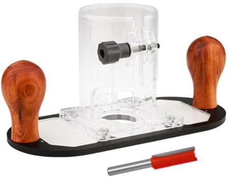 SEEHA 1 Pc Hand-held Wood Router Plunge Base For Engraving Slotted Flip Trimming Opening Carving Milling Base Woodworking Tool,6.35mm straight knife