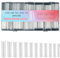 Ruarby 504Pcs/set Transparent Artificial Nails Kits Full Coverage Tips For Gels Extension Manicure Home Salon Application
