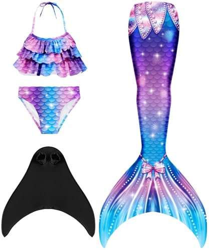 shepretty Mädchen Monoflosse Cosplay 45D ,BlackM6,140
