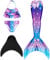 shepretty Mädchen Monoflosse Cosplay 45D ，BlackM6,140