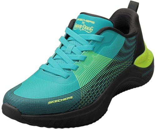 Skechers Snoop Ace Cyber Walker-Sneaker für Herren, schwarz / grün, 46 EU