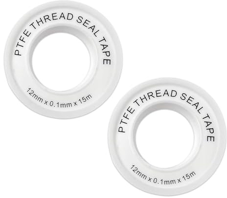 Plumbers Tape, PTFE Tape Plumbing Sealing Heavy Duty Teflon Tape Roll | 2 Pcs Plumbers Tape To Stop Leaks Plumber Tape Water Pipe Shower Head Thread Seal Heavy Duty Leak Proof Sealer Fitting White