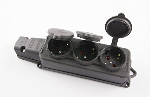 Juego de enchufes de goma maciza Schuko (16 A/250 V), 250.00V
