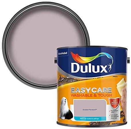 Dulux Easycare Washable & Tough Matt Emulsion Paint For Walls And Ceilings - Dusted Fondant 2.5 Litres