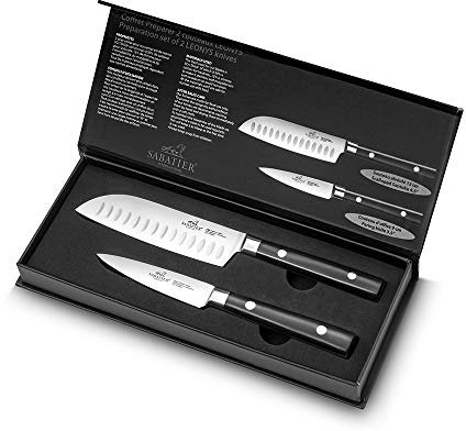 Sabatier Leonys Two Piece Set (9 cm Paring, 12 cm Mini Santoku)