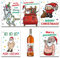 Christmas Wine Bottle Labels 10 Pack 5 Designs 2 x Each Design