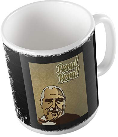 t-shirteria Tazza in Ceramica - Tazza Film Cult - Film Classici Italiani - Beva! Beva! - Tazza Film Classici Italiani - Idea Regalo Tazza - Gadget Idea Regalo