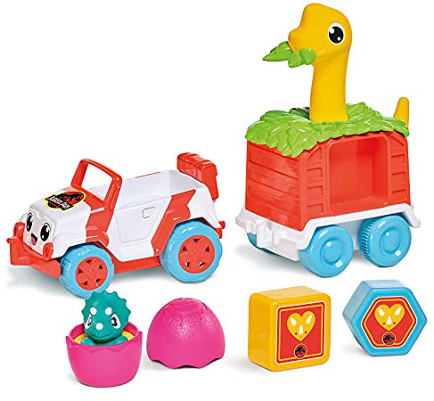 Toomies E73253 Tomy Dino Rescue Ranger, Dinosaur Children, Jurassic World, Educational Push & Go Vehicle Colours and Sound, Toy for Baby Boys & Girls Aged 12 Months +, Multicoloured