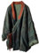 NFYM Veste courte rembourrée en coton pour femme - Kimono cardigan enveloppant sur le devant - Style chinois Hanfu imprimé patchwork ample, vert foncé, taille unique