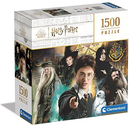 Clementoni 80507 Harry Potter Puzzle Potter-1500 Teile-Erwachsenenpuzzle, Made In Italy, Mehrfarbig Amazon Exclusive