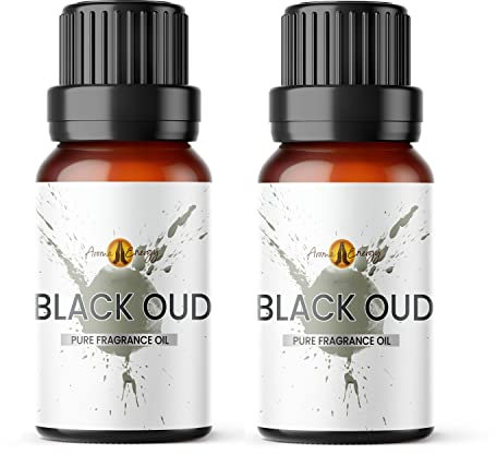 Aroma Energy | Black Oud Fragrance Oil 20ml (2 x 10ml) - Highly Scented Oil for Making Candle, Soap, Wax Melt, Diffuser etc