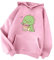 Minetom Damen Kapuzenpullover Langarm Hoodie Kawaii Dinosaurier Hoodies Pulli Teenager Mädchen Mode Casual Sweatshirt Herbst Winter Warme Oberteile mit Kapuze Kordel und Taschen A Rosa S