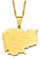 Stylish-Art Kambodscha Karte Halskette,Kambodschanische Karte Anhänger Geometrischer Schmuck Amulett Für Frauen Männer,Patriotische Ornamente Schmuck,Gold,45 cm Kette