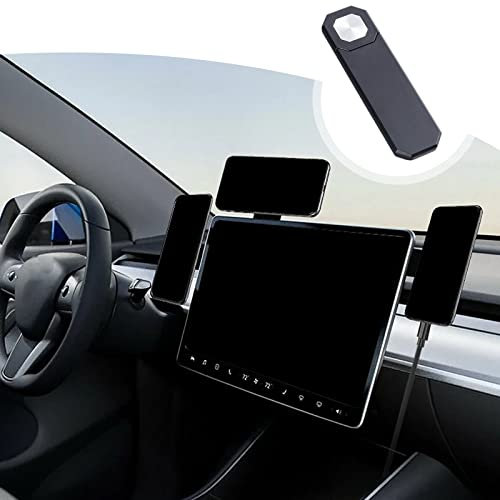 123TAPISAUTO Phone Holder for Tesla Model Y/X/3/S & Tablet - Magnetic, Folding Stand - Desk Phone Stand - Laptop - All Smartphones