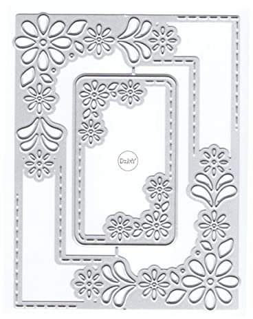 DzIxY Rechteckige Metall-Stanzformen für Kartenherstellung, Prägepapier, Stanzformen, Scrapbooking, Maschinen, Schablonen, Aufbewahrungstaschen, Zubehör