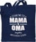 Baumwolltasche - Ich habe zwei Titel Oma und Mama | Oma Muttertagsgeschenke Großmutter Geschenk Geburtstag Omi Geschenk Muttertag - Unisize - Navy Blau - geschenke für omas beutel grandma mom