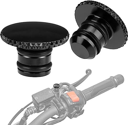 KEMIMOTO Universal M10 Motorrad Spiegel Blindstopfen Schrauben, CNC Aluminium, Motorrad Abdeckkappen für M10 Spiegelgewinde, Gewinde Verkleidungsschrauben, 2 Stücke