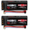 HOOVO 2S Batterie Lipo 8000 mAh 7,4 V 100 C Batterie RC Batterie Lipo à Coque Rigide avec fiche Banane de 4,0 mm vers Deans pour RC Evader BX Auto Car Truck Truck Truggy RC Hobby (2 Paquets)