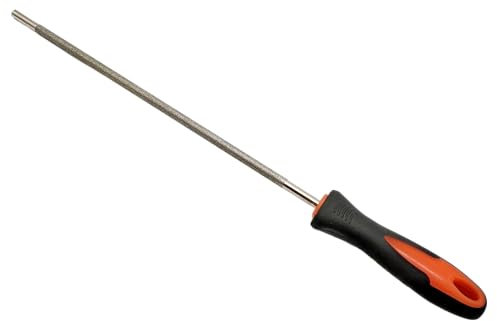 Diamantfeile 4 oder 4,8 oder 5,5mm für 1/4'',0,325',''3/8,.404 Rundfeile/Diamant Feile für Kette Sägekette Kettensäge (4,8mm)
