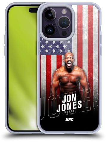 Head Case Designs Offizielle UFC Flagge Der US Jon Jones Gelhülle [Militärischer Schutzgrad] Kompatibel Mit Apple iPhone 14 Pro Max Und Kompatibel Mit MagSafe